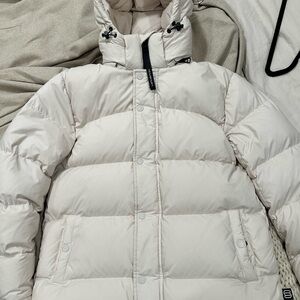 Aritzia Cream Puffer Jacket